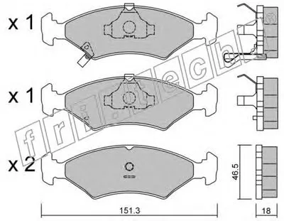 Комплект тормозных колодок, дисковый тормоз fri.tech. купить