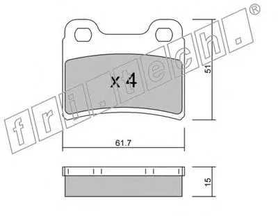 Комплект тормозных колодок, дисковый тормоз fri.tech. купить
