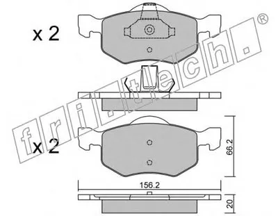 Комплект тормозных колодок, дисковый тормоз fri.tech. купить