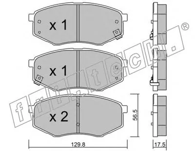 Комплект тормозных колодок, дисковый тормоз fri.tech. купить