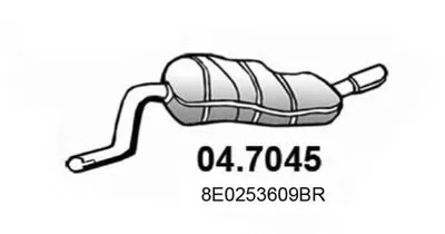 Глушитель выхлопных газов конечный ASSO купить