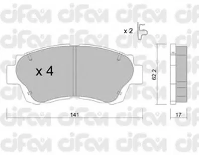 Комплект тормозных колодок, дисковый тормоз CIFAM купить