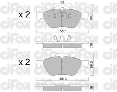 Комплект тормозных колодок, дисковый тормоз CIFAM купить