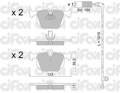 Комплект тормозных колодок, дисковый тормоз CIFAM купить