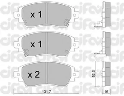 Комплект тормозных колодок, дисковый тормоз CIFAM купить