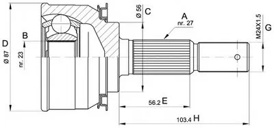 Шарнирный комплект, приводной вал SPIN OPEN PARTS купить