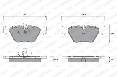 Комплект тормозных колодок, дисковый тормоз WEEN купить