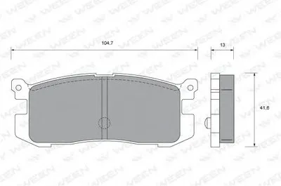 Комплект тормозных колодок, дисковый тормоз WEEN купить