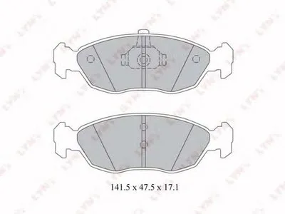 Комплект тормозных колодок, дисковый тормоз LYNXauto купить