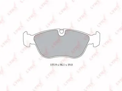 Комплект тормозных колодок, дисковый тормоз LYNXauto купить