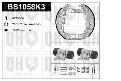 Комплект тормозов, барабанный тормозной механизм QUINTON HAZELL купить