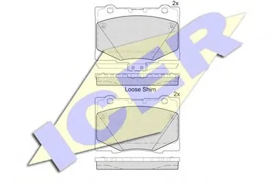 Комплект тормозных колодок, дисковый тормоз ICER купить