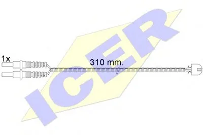 Сигнализатор, износ тормозных колодок ICER купить