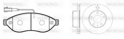 Комплект тормозов, дисковый тормозной механизм WOKING купить
