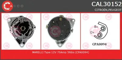 Генератор GENUINE SERIES CASCO купить