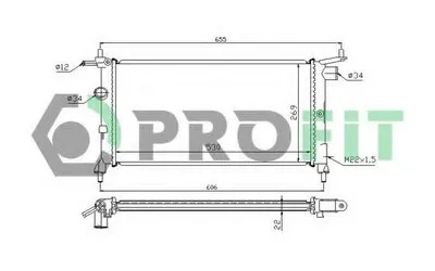 Радиатор, охлаждение двигателя PROFIT купить