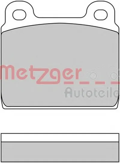 Комплект тормозных колодок, дисковый тормоз METZGER купить