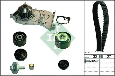 Водяной насос + комплект зубчатого ремня INA купить