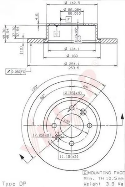 Тормозной диск VILLAR купить