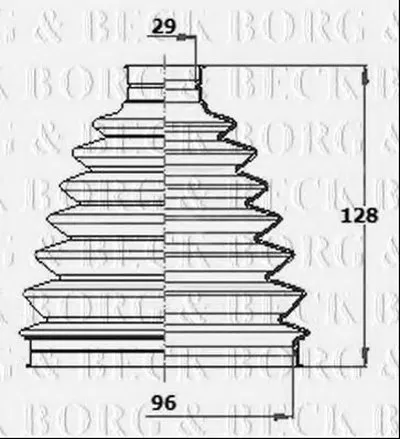 Пыльник, приводной вал BORG & BECK купить