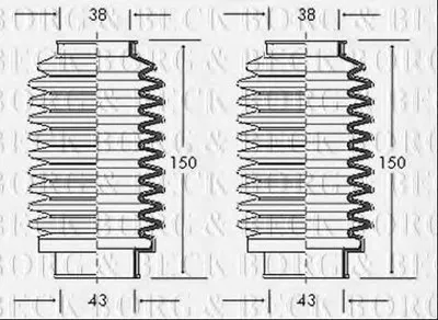 Пыльник, рулевое управление BORG & BECK купить