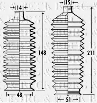 Пыльник, рулевое управление BORG & BECK купить
