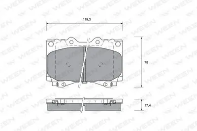 Комплект тормозных колодок, дисковый тормоз WEEN купить