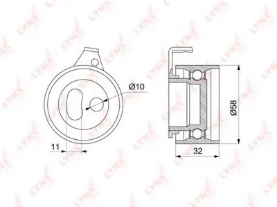 Натяжной ролик, ремень ГРМ LYNXauto купить