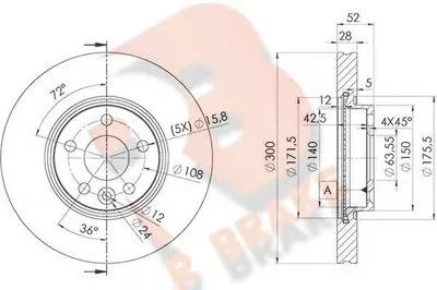 Тормозной диск R BRAKE купить