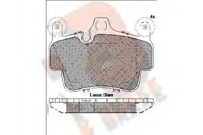 Комплект тормозных колодок, дисковый тормоз R BRAKE купить