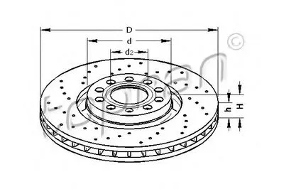 Тормозной диск COATED TOPRAN купить