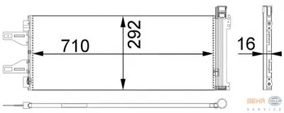 Конденсатор, кондиционер BEHR HELLA SERVICE HELLA купить