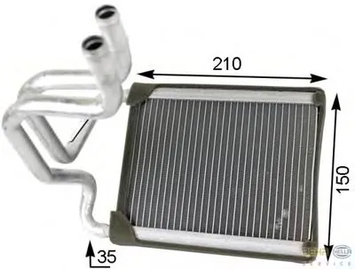 Теплообменник, отопление салона BEHR HELLA SERVICE купить