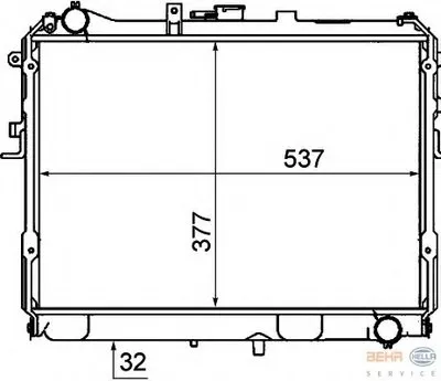 Радиатор, охлаждение двигателя BEHR HELLA SERVICE HELLA купить