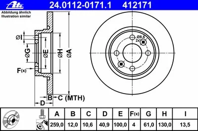 Тормозной диск ATE купить