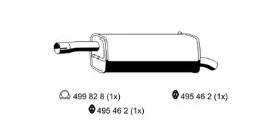Глушитель выхлопных газов конечный ERNST купить