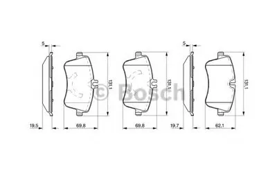 Комплект тормозных колодок, дисковый тормоз BOSCH купить