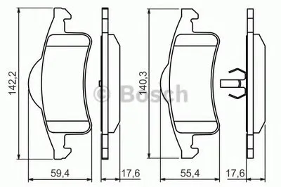Комплект тормозных колодок, дисковый тормоз BOSCH купить