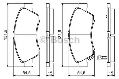 Комплект тормозных колодок, дисковый тормоз BOSCH купить