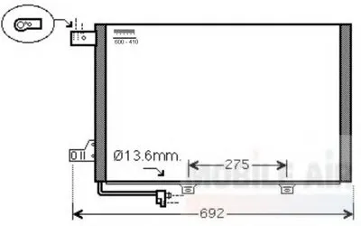 Конденсатор, кондиционер VAN WEZEL купить