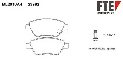 Комплект тормозных колодок, дисковый тормоз FTE купить