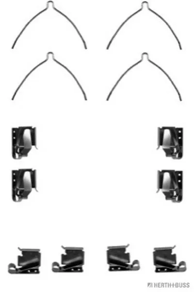 Комплектующие, колодки дискового тормоза HERTH+BUSS JAKOPARTS купить