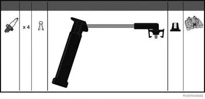 Комплект проводов зажигания HERTH+BUSS JAKOPARTS купить