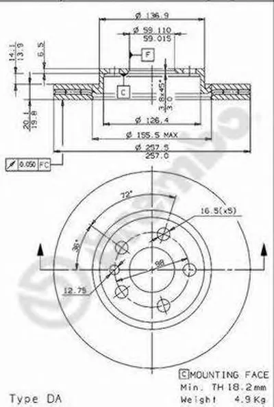 Тормозной диск BREMBO купить