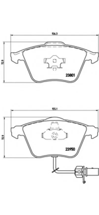 Комплект тормозных колодок, дисковый тормоз BREMBO купить