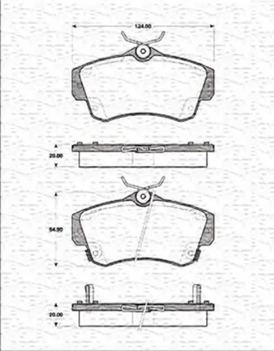 Комплект тормозных колодок, дисковый тормоз MAGNETI MARELLI купить