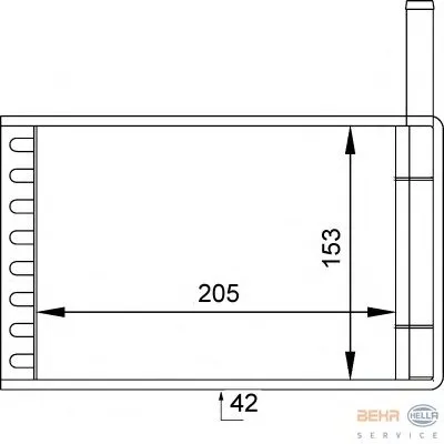 Теплообменник, отопление салона BEHR HELLA SERVICE купить