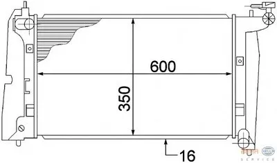 Радиатор, охлаждение двигателя BEHR HELLA SERVICE купить