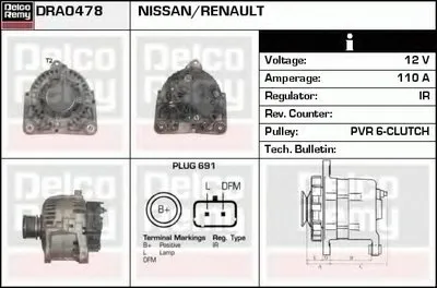 Генератор Remanufactured REMY (Light Duty) DELCO REMY купить