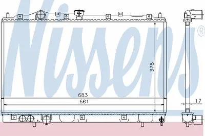 Радиатор, охлаждение двигателя NISSENS купить